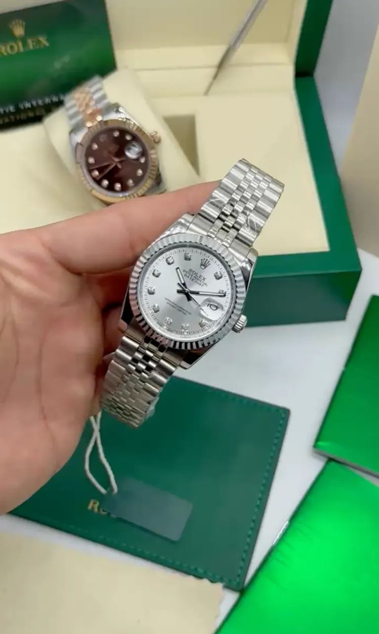 Kit 2 Rolex Femininos Datejust com Caixa Completa - Acessórios Kit 2 Rolex Femininos Datejust com Caixa Completa - Acessórios