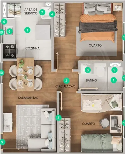 PLANTA 40m²