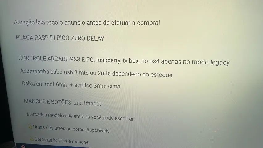 Controle Arcade 