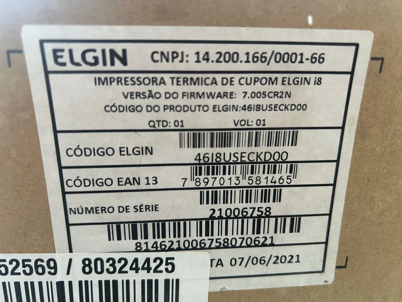 Impressora térmica fiscal elgin 