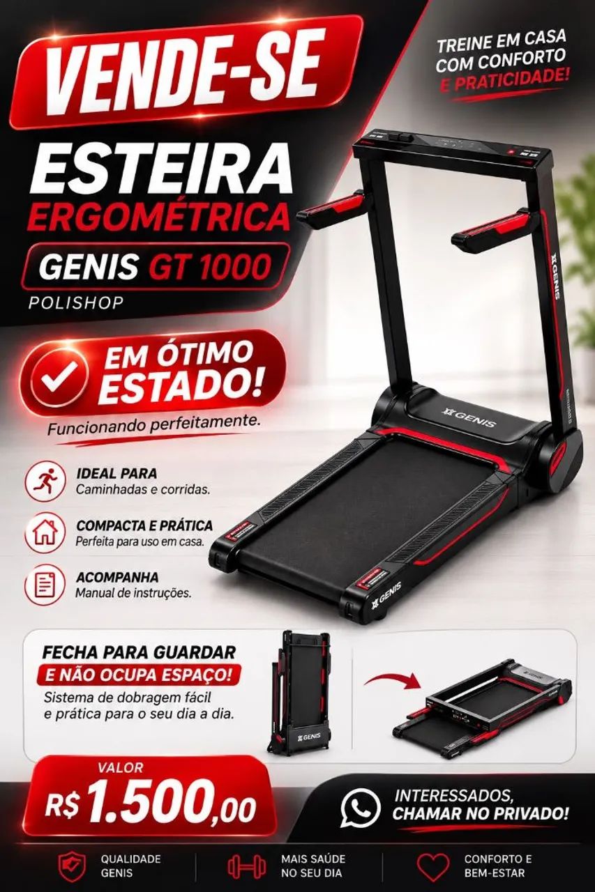 Esteira Ergométrica GT1000
