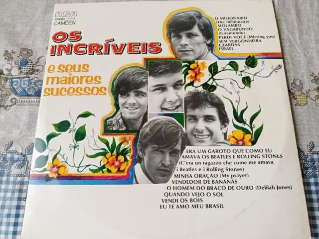 LP (Disco de vinil) Os Incríveis e seus maiores sucessos - Jovem Guarda - novíssimo!