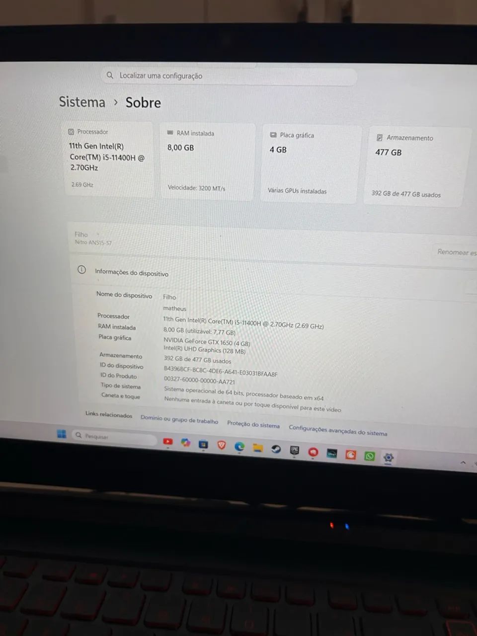 Notebook nitro 5 - Foto 4