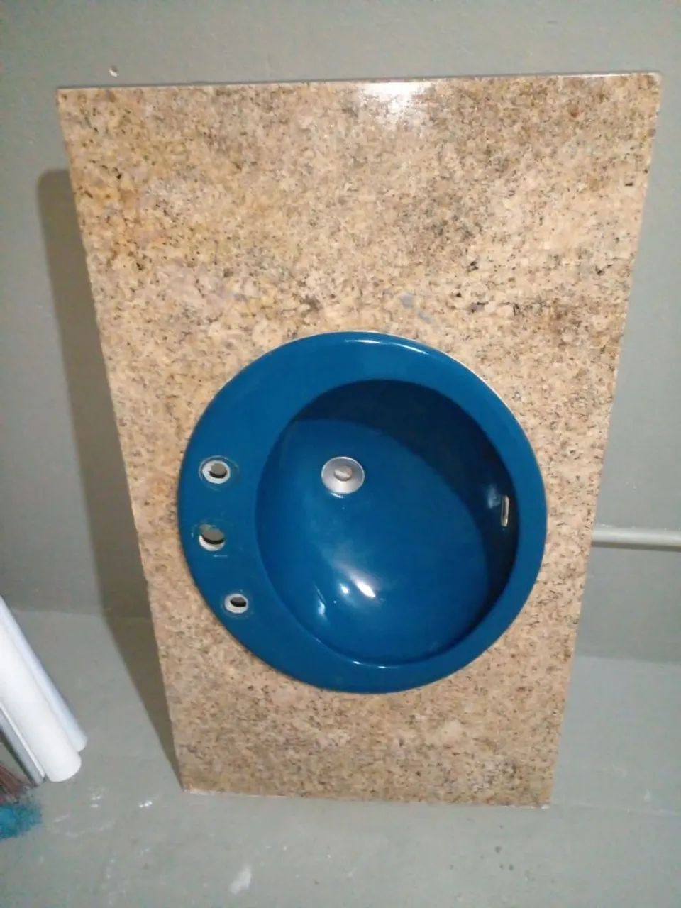 Bancada banheiro c pia acoplada