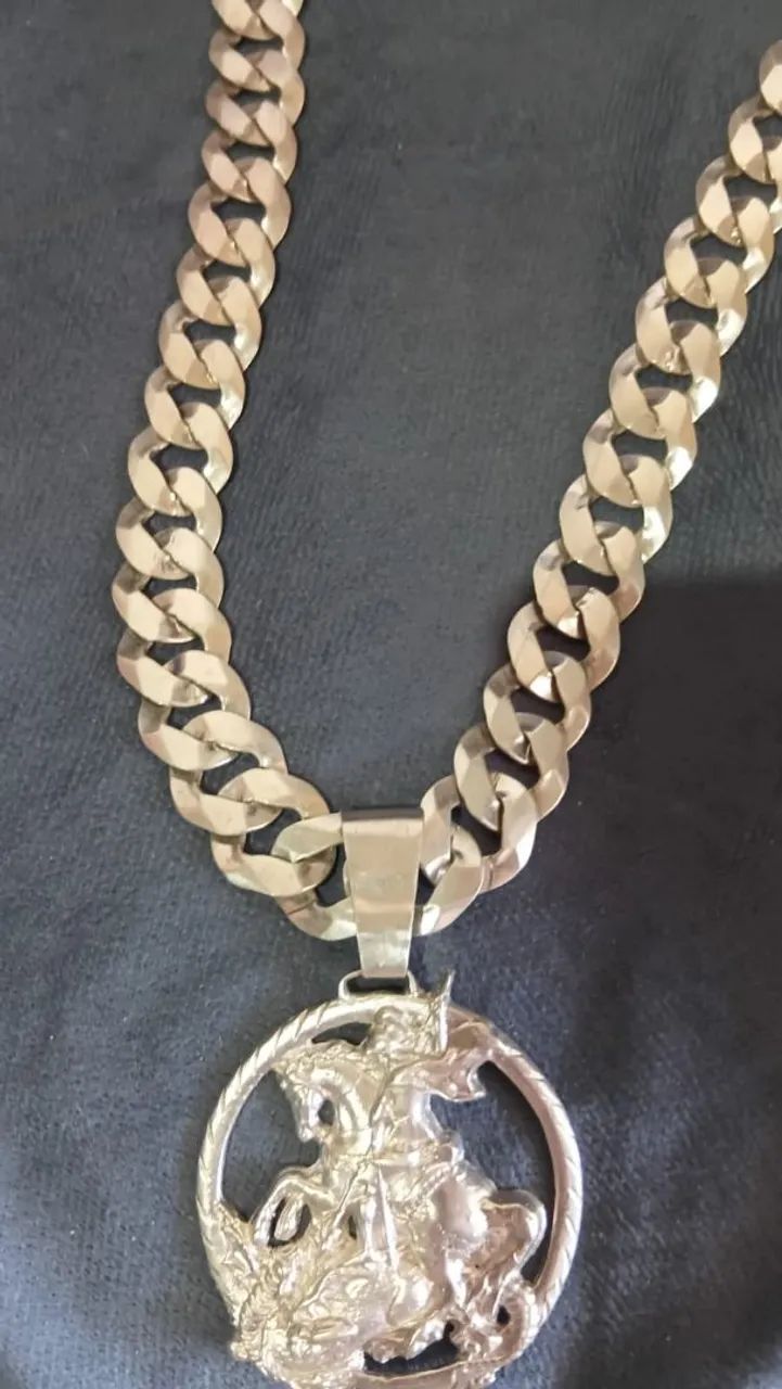 Corda de prata 22 mm 80 centímetros tranca caixão  - Foto 2
