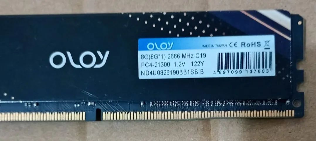 Memória RAM Oloy 8GB 2666 Mhz PC4-21300 DDR-4 