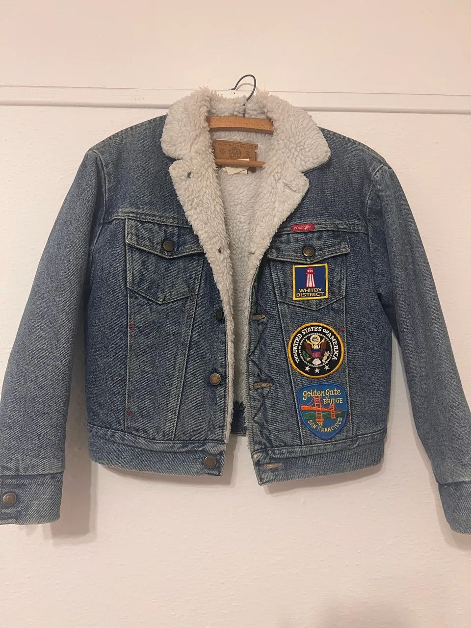 jaqueta jeans wrangler forrada 