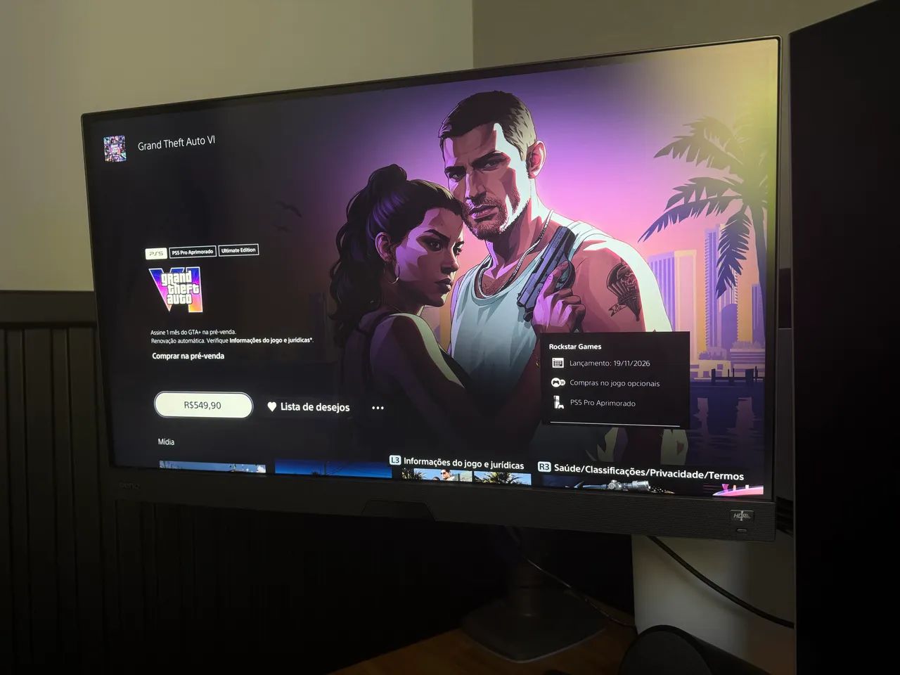 Monitor Benq Mobiuz 27 IPS 165Hz