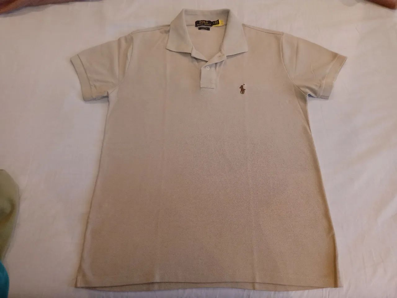 Camisa polo bege