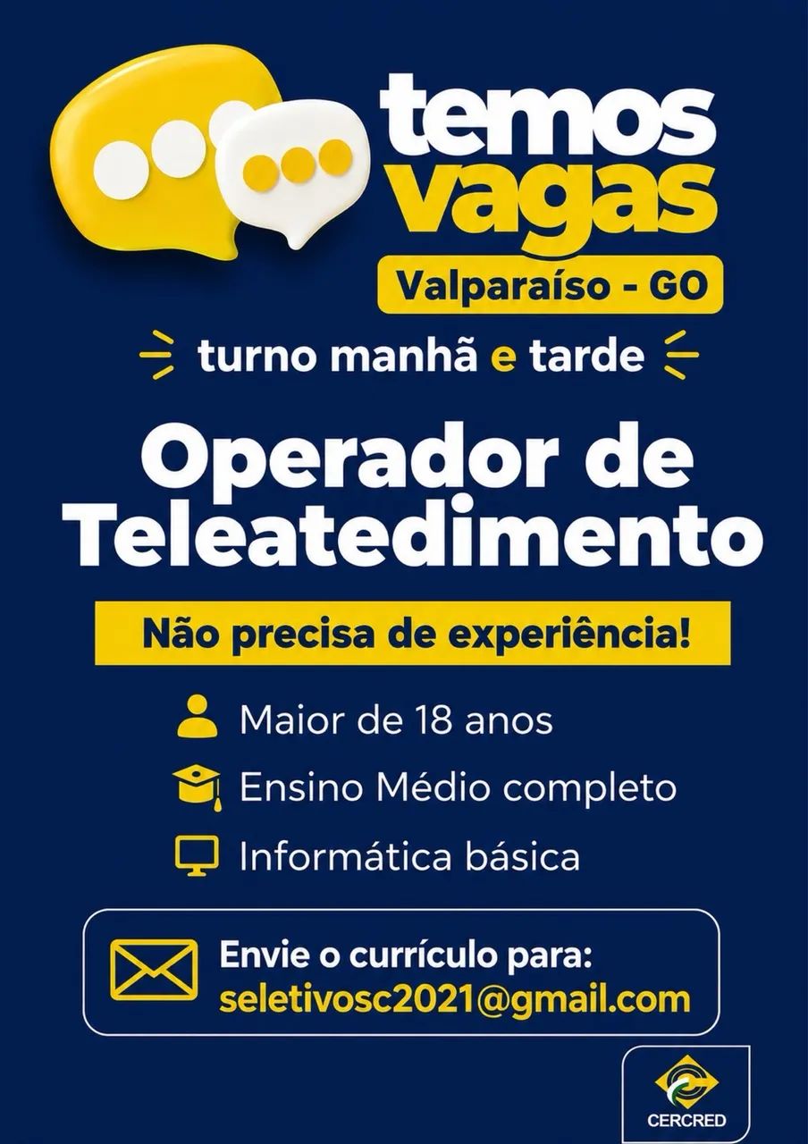 Oportunidade para telemarketing