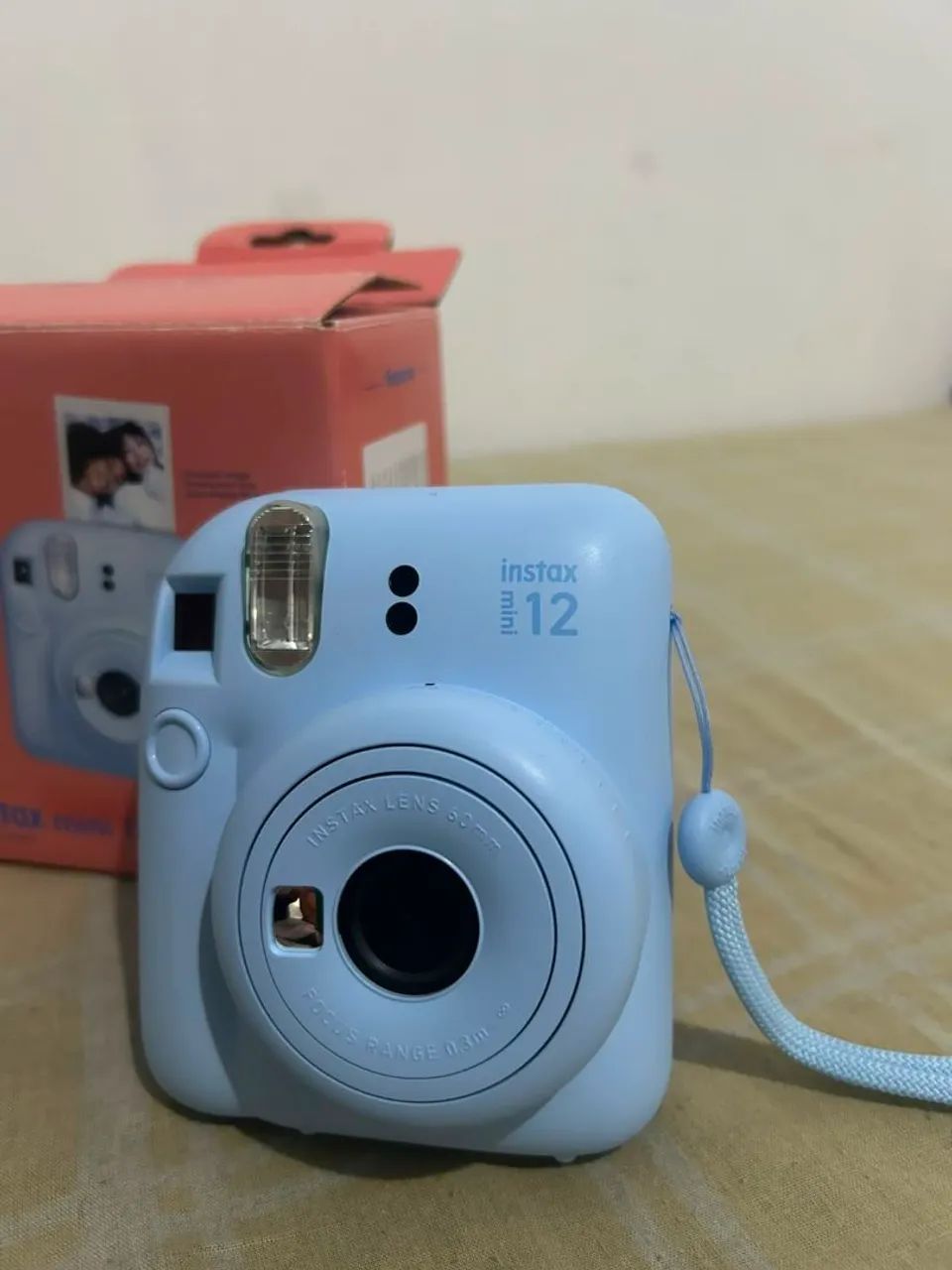 Linda câmera instantânea Instax mini 12 azul na caixa - Foto 2