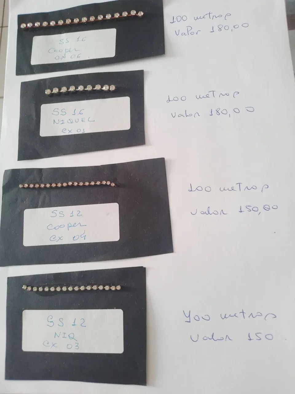 Strass para confecção 
