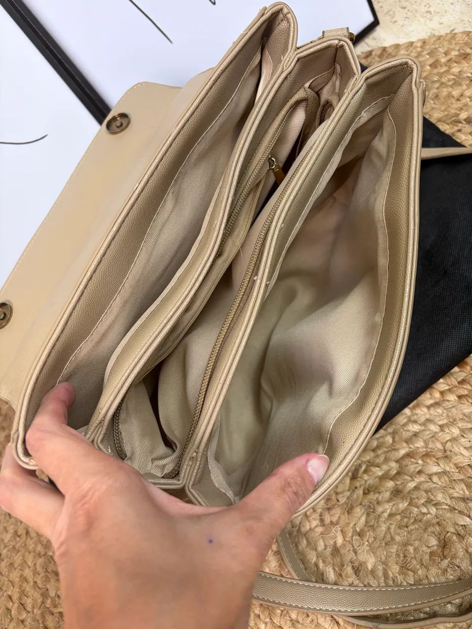 Bolsa tote bege Santa Lolla - Foto 3