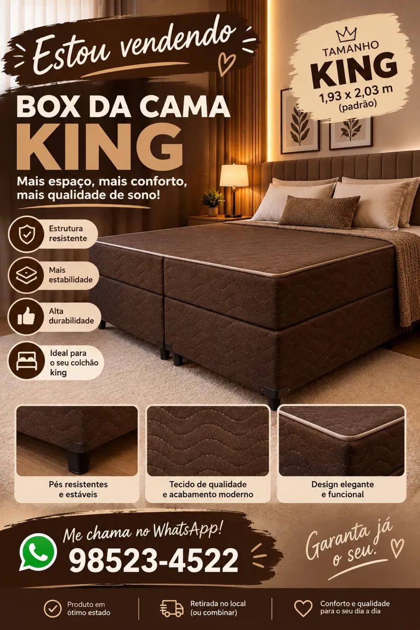 Vendo box da cama King