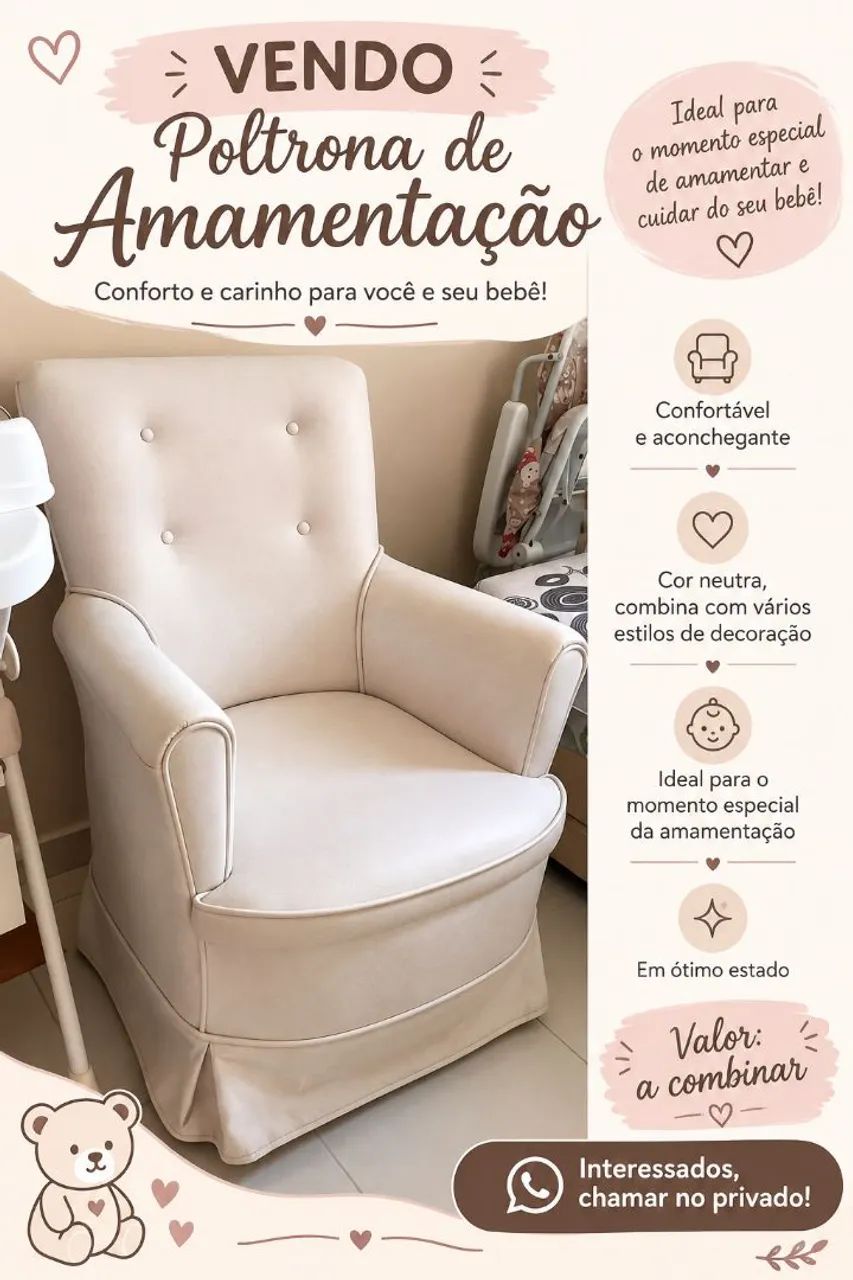 Vendo poltrona de amamentação 