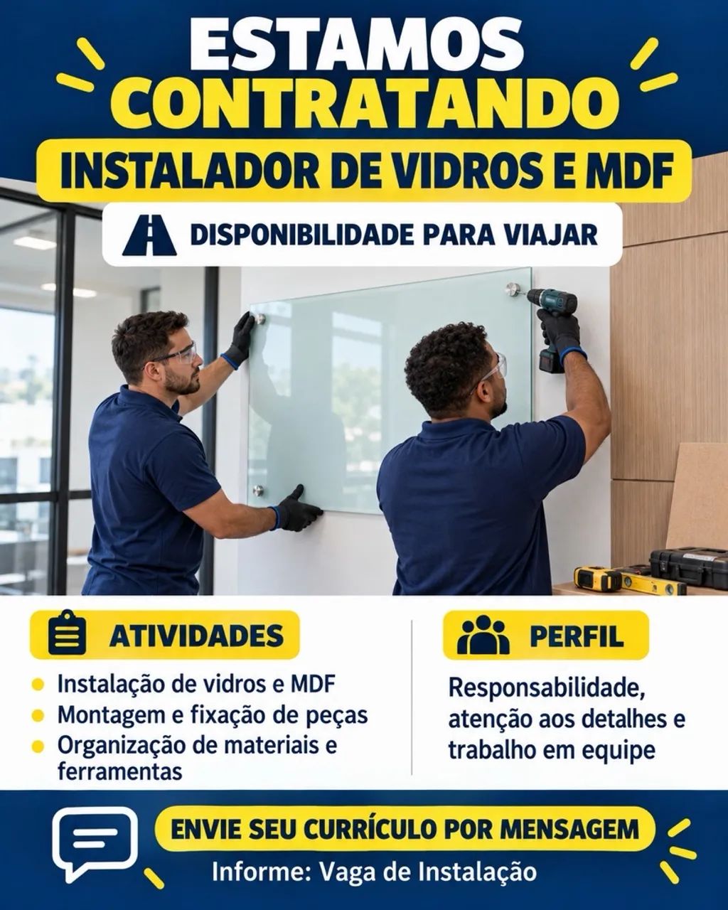 Vaga disponível em slz 