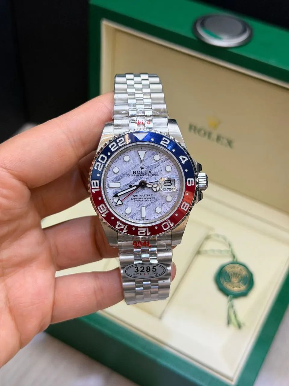 Promo - Relógio Base ETA Estilo Rolex GMT-Master II em Aço Inoxidável - Foto 2