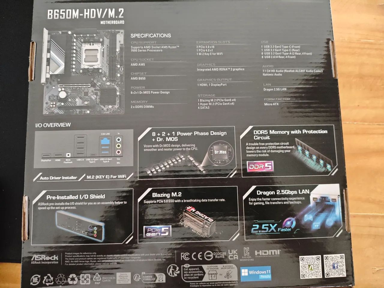 Novo* Placa mãe AM5 - ASRock B650M-HDV/M.2 - Foto 3
