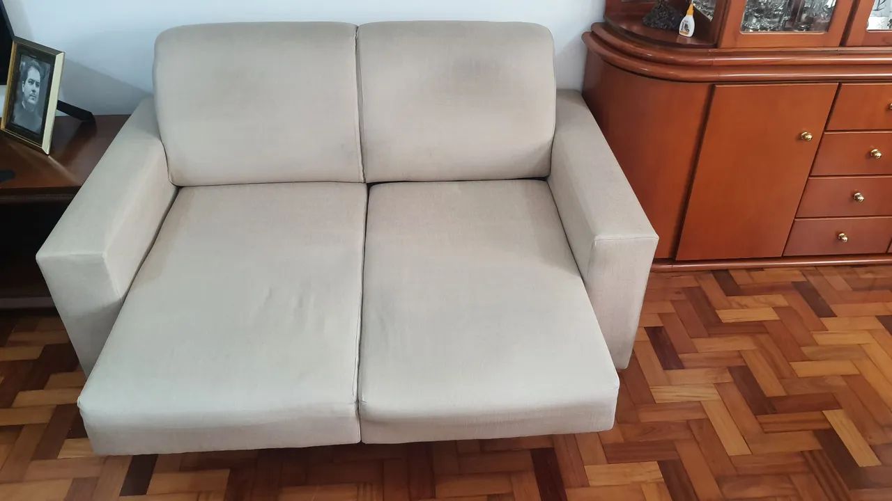 Sofá chaise 2 lugares em tecido, Retirar Pechincha RJ - Foto 3