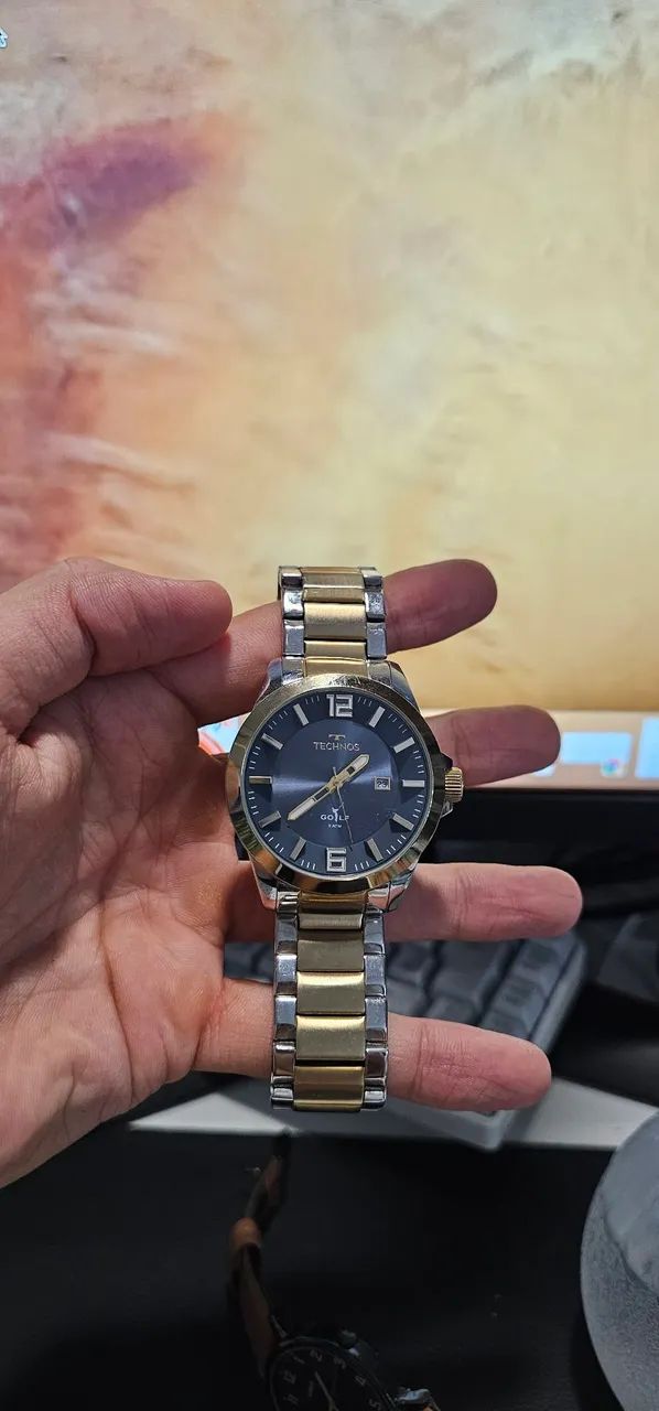 Relógio Technos 2022 - Prata e dourado - Visor Azul - Foto 3
