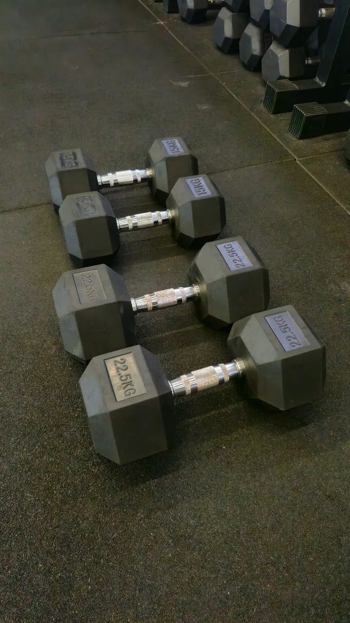 Dumbell halter sextavado 