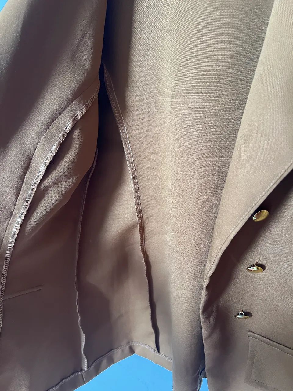 Blazer marrom sem forro P/M - Foto 2