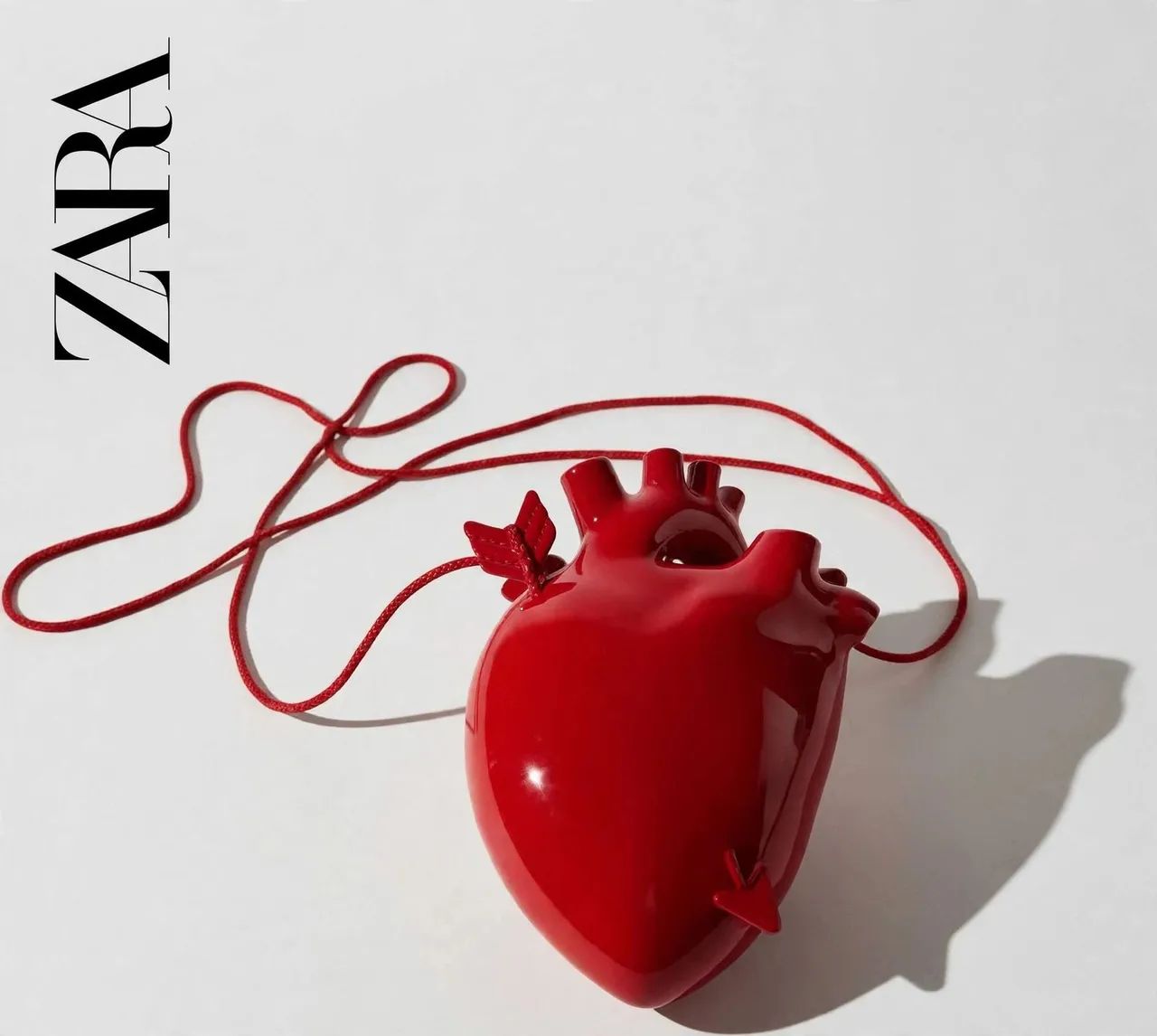 Bolsa Zara Statement coração nova 