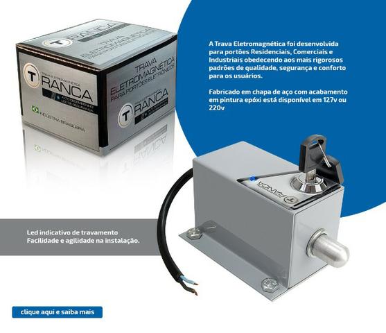 Trava Elétrica Portão Eletrônico Basculante Deslizante TRV - Foto 4