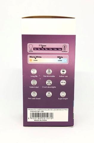 Lâmpada 12w Bulbo Led Super Branca Bivolt Econômica Durawell Nova na Caixa - Foto 3
