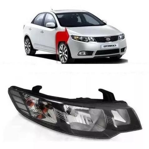Farol Mascara Negra Kia Cerato 2009 2010 2011 2012 Direito