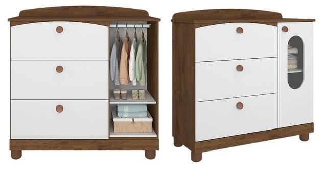 Frete Grátis* Quarto de Bebê Armário, Cômoda Fofura e Berço - Fofura *NOVO - Foto 5