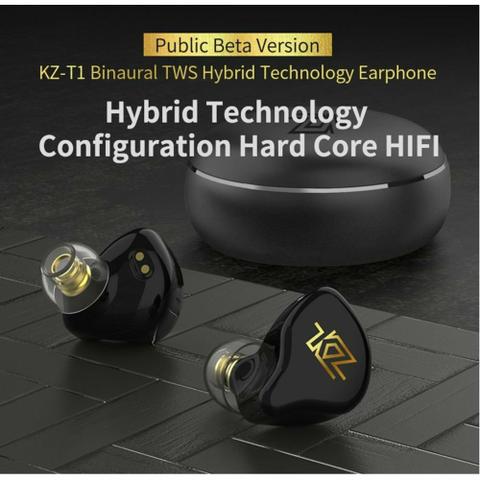KZ T1 TWS Híbrido Fone de Ouvido Bluetooth 5.0 Profissional - Foto 4