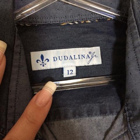 Camisa jeans Dudalina original tam 12 usada 1x em um casamento 70,00 - Foto 6
