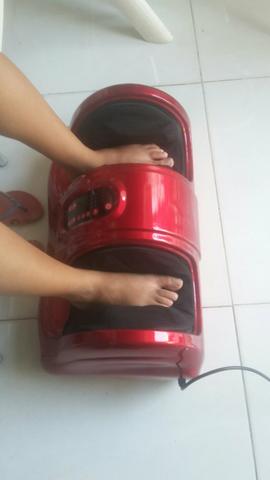Massageador de pés e carrinho de espetinho