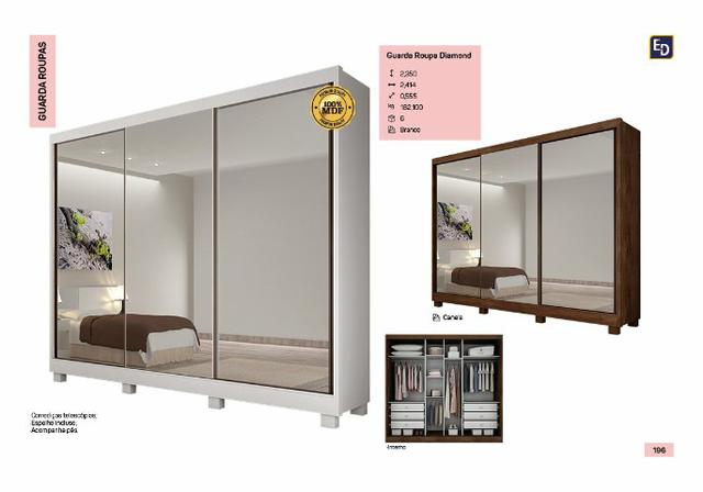 Guarda roupa diamond 100% MDF zapp* *