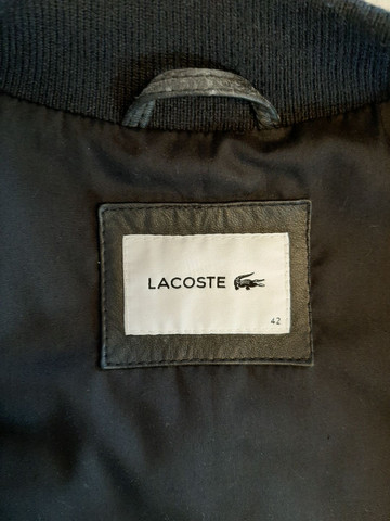 jaqueta couro lacoste
