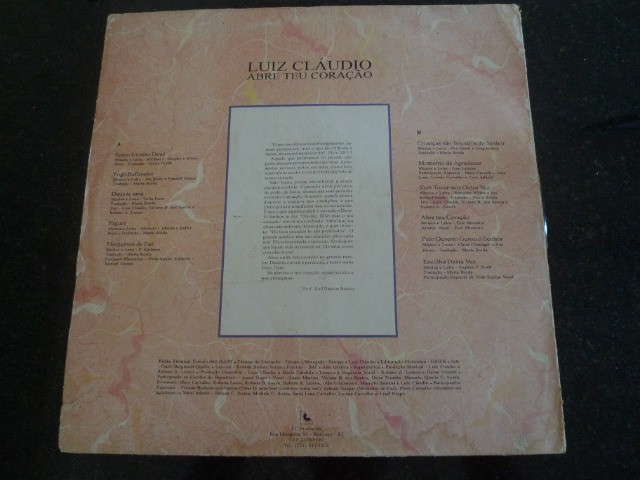 Lp Luiz Cládio - Abre Teu Coração - Foto 2