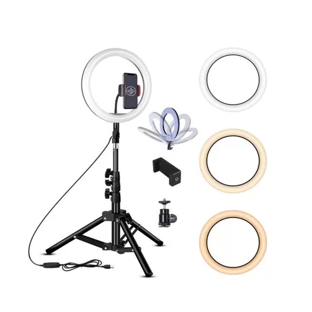 Kit Ring Light 26cm 10 Polegadas Com Tripe