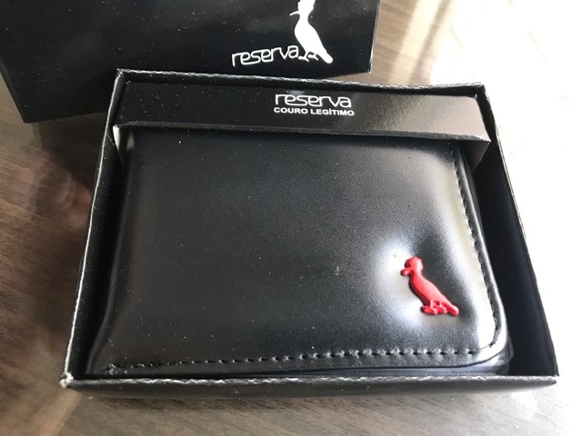 Carteira de couro com entrega grátis masculinas 
