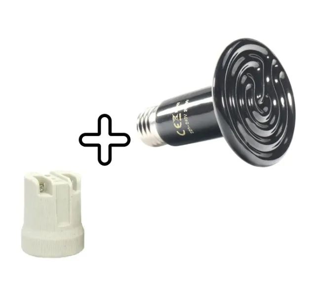 Lâmpada de Cerâmica - Aquecimento de Animais Aves Chocadeira Réptil Tartaruga Cobra etc - Foto 3