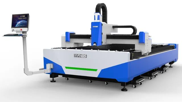 Máquina Laser Fibra marca BaishengLaser potência de 2kw 2.000w 2000w  corte de Aço Metal