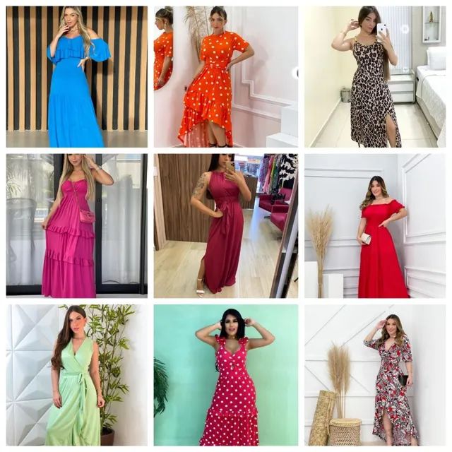 Kit 2 Vestidos longos suede barato promoção imperdível (Pode escolher) - Foto 3