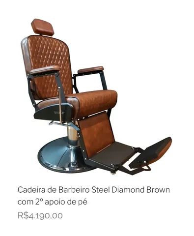 Cadeira de barbearia reclinavel