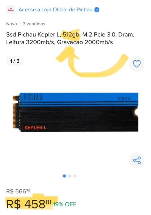 SSD NVME Pichau Kepler Z1 1TB - Foto 3