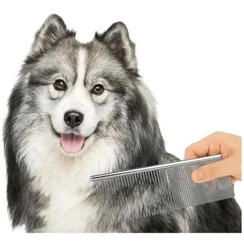 Pente para cachorro Desembolador De Pelos Aço Petshop Banho E Tosa profissional - Foto 3