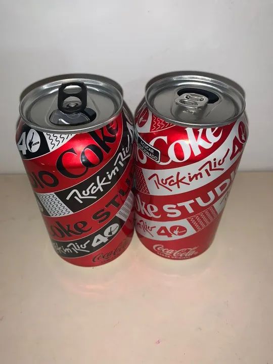 Latas: Coca Cola Rock In Rio 40 Anos Kit Com 2 - Raro - Foto 3