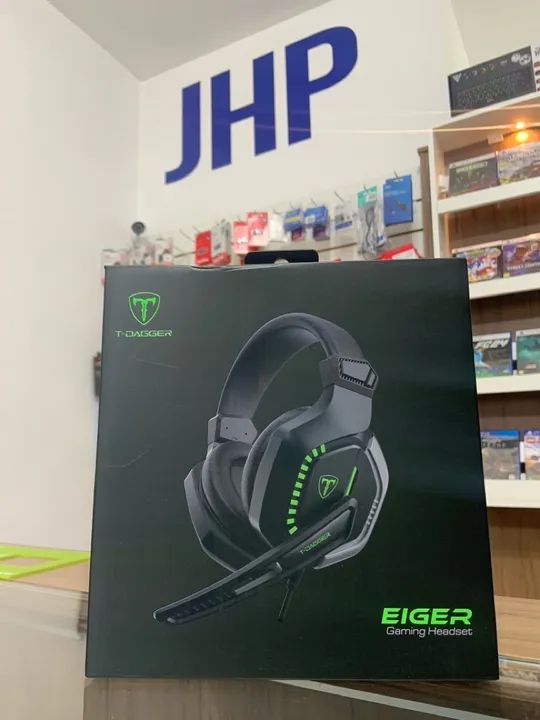 Headset Gamer T-Dagger Eiger Preto Novo | Parcela Sem Juros | Loja Física Curitiba 