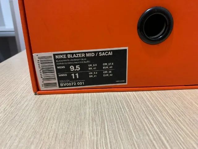 Nike Blazer Mid Black Blue x Sacai - Foto 6