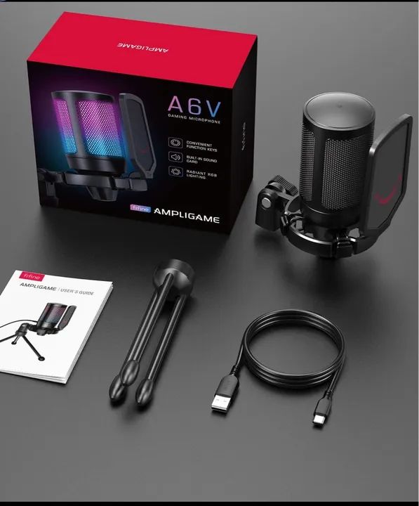 Vendo microfone Fifine A6V NOVO - Foto 4