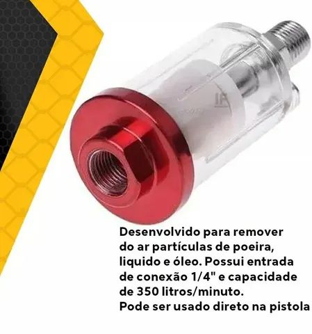 Kit Pistol Pintura Gravidade com Filtro e Bicos - Pronta Entrega - Foto 2